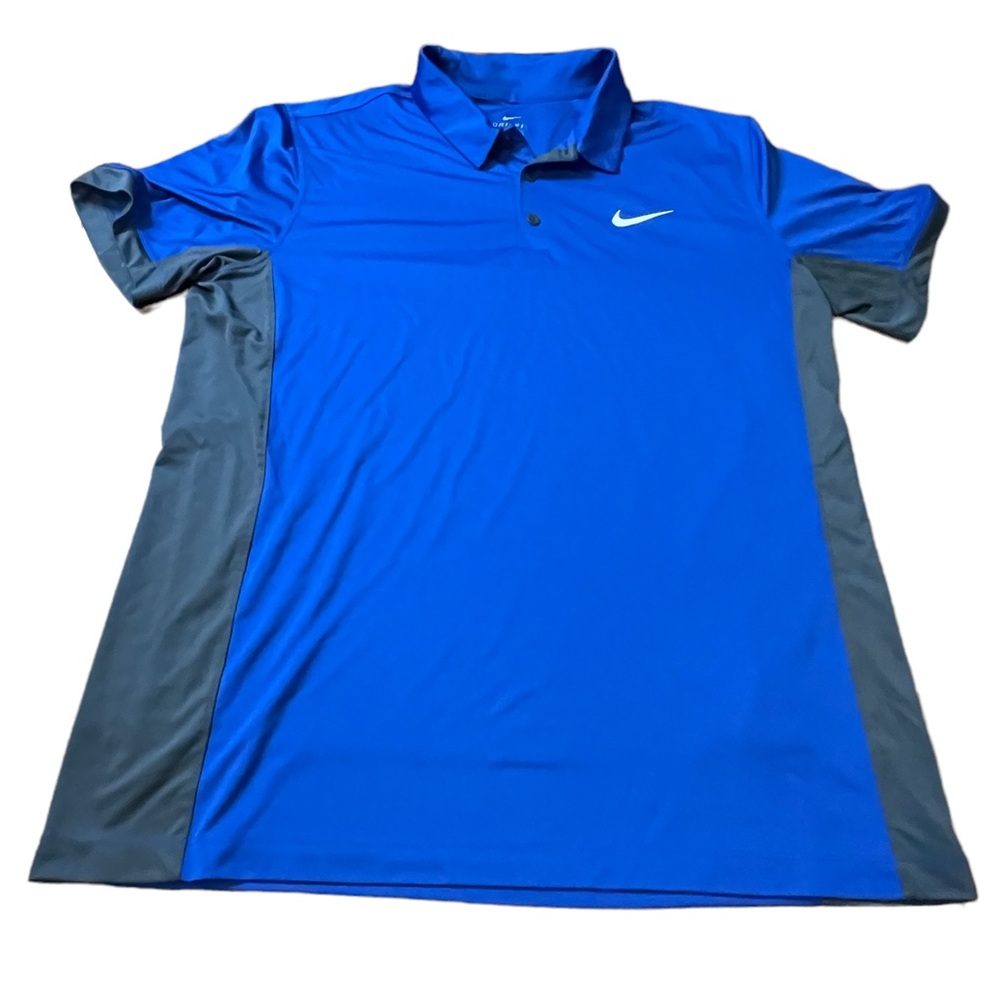 Nike Men Evergreen Dri- Fit Polo Shirt Sz XL Rush‎ Blue